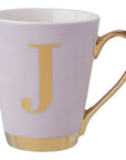 Lilac Monogram Mug J | Frosted Deco