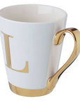 Green Frosted Deco L Letter Monogram Mug | Mimo