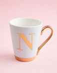 Green Frosted Deco N Letter Monogram Mug | Mimo