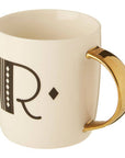 White Monogram Mug R | Diamond Deco