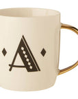 White Monogram Mug, A | Diamond Deco