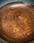 Antique 19th.C Papier-Mâché Lacquered Chinese Tray Plate Bowl / Chinoiserie A