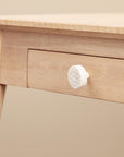 Navi White Stone Oval Drawer Knobs
