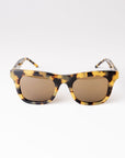 You can't go wrong with this classic genderless shape with a tortoiseshell frame and light tan lens - Category 2 lens - 100% UV protection - Italian M49 Mazzucchelli bioacetate biodegradable frames - Includes recycled PET lens cleaning pouch and bamboo hard case by Reecy at brixbailey.com
