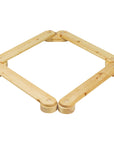 Wooden Balance Beam with Four Play Elements
