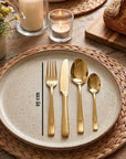 Glow 16 Piece Gold Cutlery Set | Avie