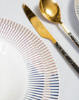 16 Piece Black Faux Marble Cutlery Set | Avie