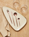 16 Piece Matte Pink Finish Cutlery Set | Avie