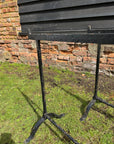 Pair Antique Cast Iron Trestle Table Bases Industrial Garden Table Legs