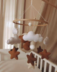Handmade Sleeping Teddy baby mobile-5