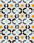 Luxury Moroccan style FAIZA ceramic wall tile, handcrafted black and white decorative pattern, premium UK-made glazed tiles by Maria Starling Design at brixbailey.com