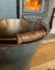 Galvanised Log Basket Carrier / Plant Pot / Christmas Tree Planter Patio Pail B