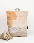 Abstract Beige Travel Backpack