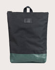 Waterproof Backpack with Green Leather Base