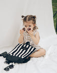 Kids backpack - Striped black and white