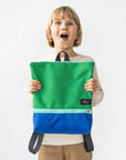 Green+Blue Waterproof Adventure Backpack, Handcrafted