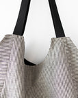 Striped Linen Tote Bag – Chic & Spacious Summer Essential by Muni at www.brixbailey.com