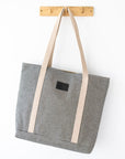 Stylish Striped Denim Tote – Durable & Handmade for Summer by Muni at www.brixbailey.com