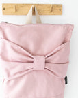 Pink Bow Denim Backpack
