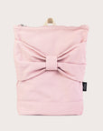 Chic Pink Denim Backpack with Bow – Stylish & Practical by Muni at www.brixbailey.com