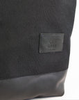 Backpack with black leather - 13" Laptop Pocket