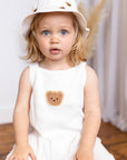 The Bear Set Hat & Romper White