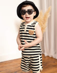 The Bear Beach Stripe Shorts & T-Shirt