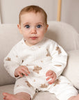The Happy Bear Boucle Wrap Baby Grow Romper
