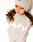 COZY Knitted Beanie Hat Marl Grey