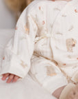 The Woodland Bear Boucle Wrap Baby Grow Romper