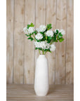 Cream Snowball Artificial Flower Foliage