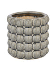 Grey Bubble Ceramic Planter