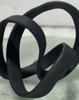 Elegant Black Cast Knot Ornament | Stylish Home Decor