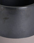 Sleek metallic grey ceramic planter with minimalist design for modern home decor by sostter at brixbailey.com