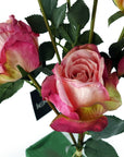 6 x Pink Rose Artificial Flowers-2