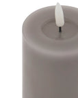 Elegant Grey LED Wax Candle | Melt Effect 3x4 | Luxe Collection