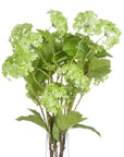 Lifelike artificial Viburnum spray with green foliage and clustered blooms for home decor arrangements by sostter at brixbailey.com