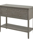 Two Over Two Console Table in Grey with Drawers