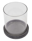 Small Grey Ceramic Hurricane Lantern