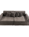 Large Modular Sofa for Kids in Corduroy Brown