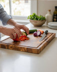 End Grain Olive Wood Cutting Board with Juice Groove
