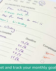 Undated Yearly Productivity Planner - Blue
