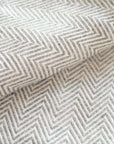 Luxury Noble Cashmere Blanket, handwoven premium 100% pure cashmere throw, herringbone pattern, soft grey, oversized 125x250cm by Wildash London at brixbailey.com