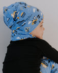 Cotton Beanie Hat With Folds DARGO - Construction