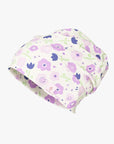 Cotton Beanie Hat With Folds DARGO - Summer Flowers