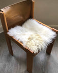 Luxury British sheepskin seat cover, lights cream and brown rare breed, 37cm x 37cm, premium natural hide, handcrafted and hypoallergenic by Wildash London at brixbailey.com