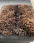 Luxury natural brown sheepskin seat cover, 100% authentic British sheepskin, 37cm x 37cm, premium hypoallergenic, sustainable and machine washable by Wildash London at brixbailey.com
