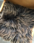 Premium natural brown sheepskin seat cover, 100% authentic British sheepskin, 37cm x 37cm, luxury hypoallergenic fur, sustainable and machine washable by Wildash London at brixbailey.com