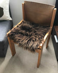 Luxury natural brown sheepskin seat cover, 100% authentic British sheepskin, premium 37cm x 37cm square, hypoallergenic and sustainable by Wildash London at brixbailey.com