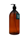 Amber Plastic Pump Bottle